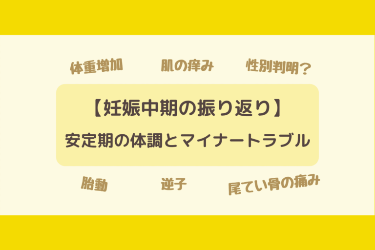 妊娠中期の振り返り 安定期の体調の変化とマイナートラブル 歩いてローカル